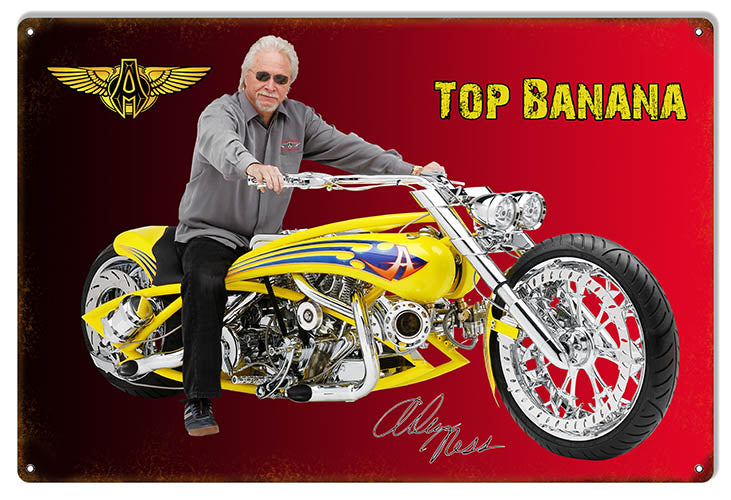 Custom Made Arlen Ness Top Banana Motorcycle Sign RG6844