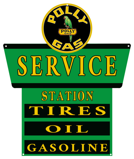 Polly Gas - SERVICE STATION - 20x24 Metal Sign - RVG5751S