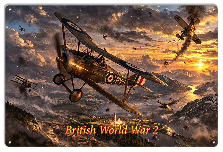 Sopwith Camel - British World War 2 Metal Sign - Available in 2 Sizes - ITEM: RVG5777