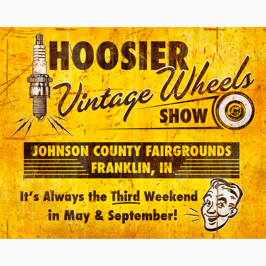 SW002 - HOOSIER VINTAGE WHEELS DISTRESSED