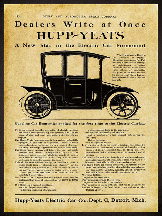 AMI410 - 1911 HUPP YEATS ELECTRIC CARS