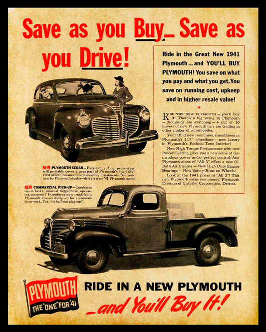 AMI488 - 1941 PLYMOUTH TRUCK - PLASMA