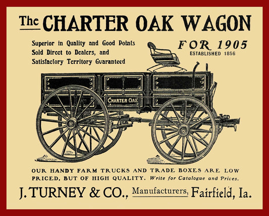 AMI615 - VICTOR 1905 CHARTER OAK WAGON RED - PLASMA
