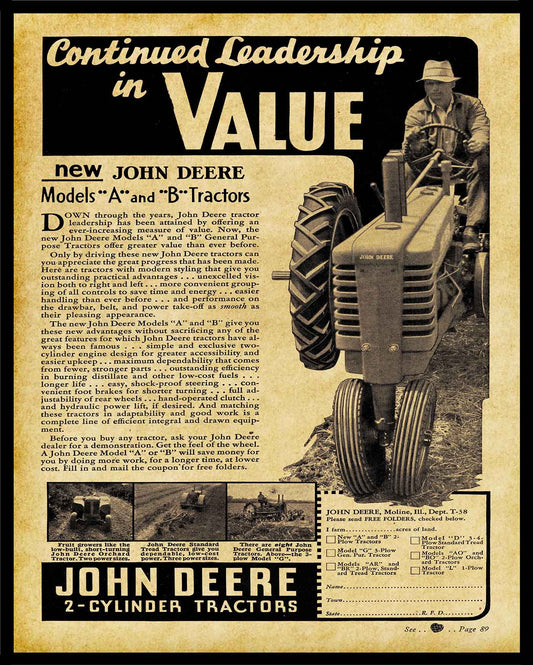 AMI766 - 1938 JOHN DEERE - PLASMA