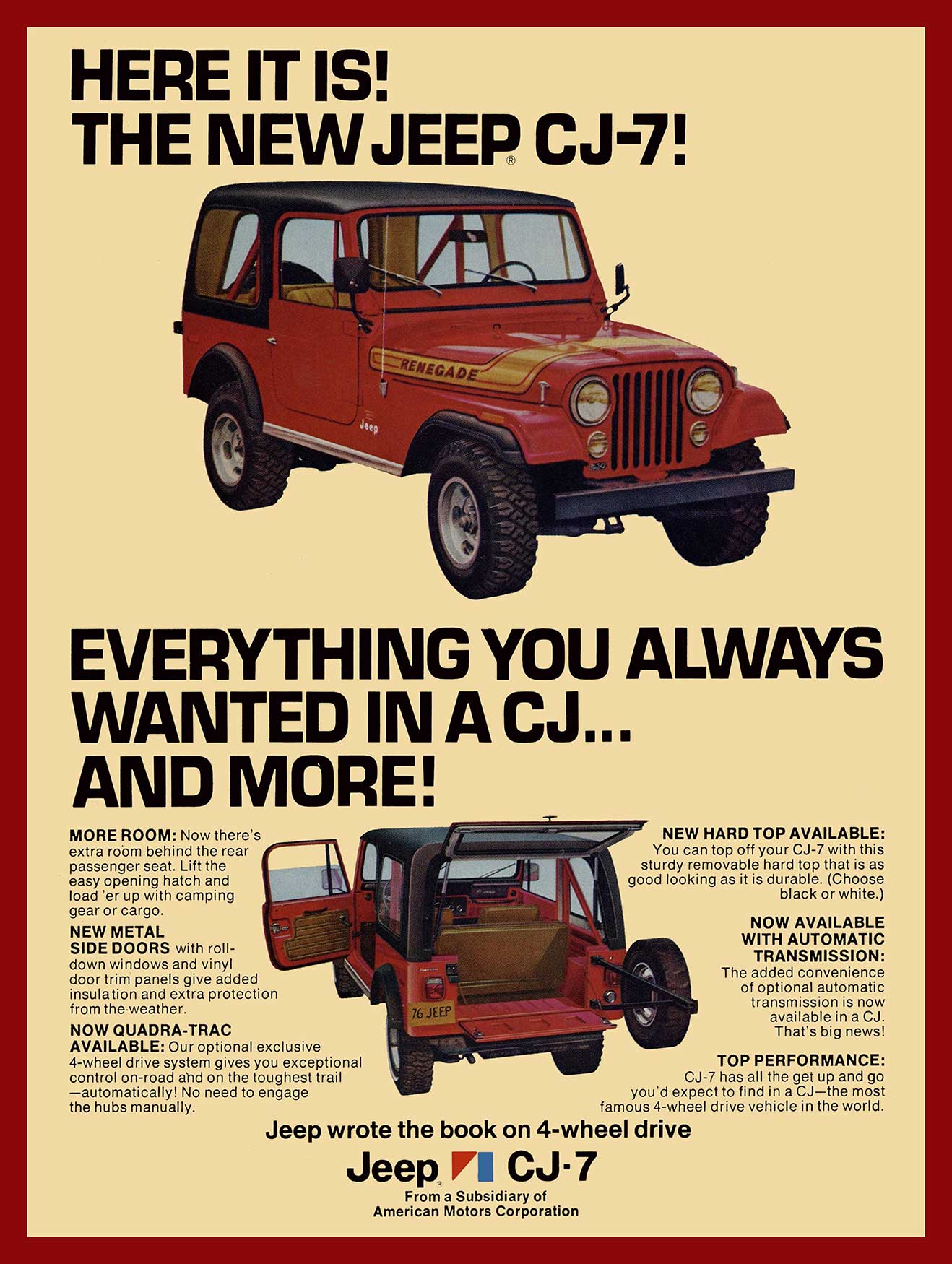 AMI768 - 1975 JEEP RES - PLASMA