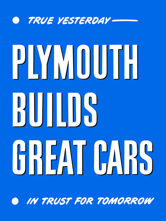 AMI873 - PLYMOUTH BUILDS GREAT CARS