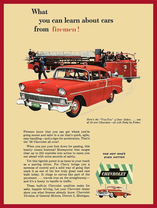 AMI891 - 1956 CHEVROLET FIREMEN AD