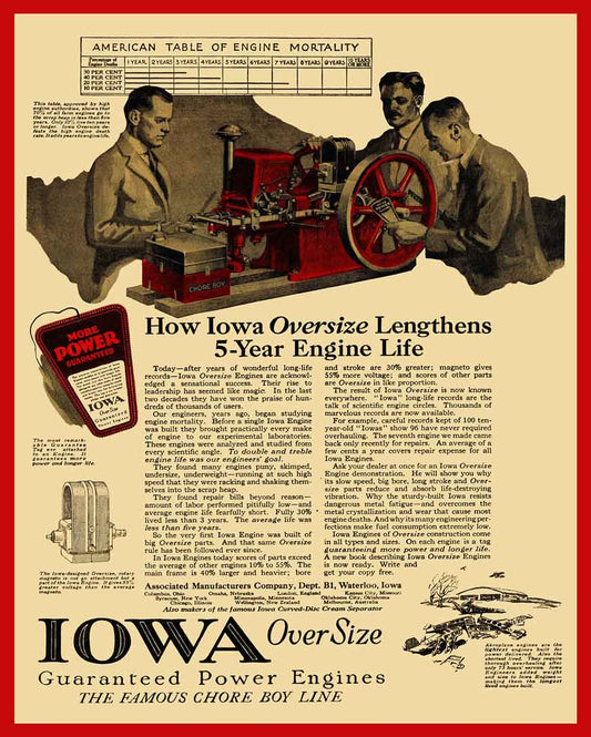 AMI899 - YANKEE 1920 IOWA ENGINE RED - PLASMA
