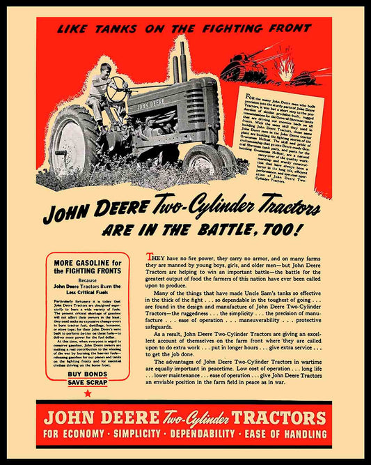 AMI952 - 1943 JOHN DEERE TRACTORS - PLASMA