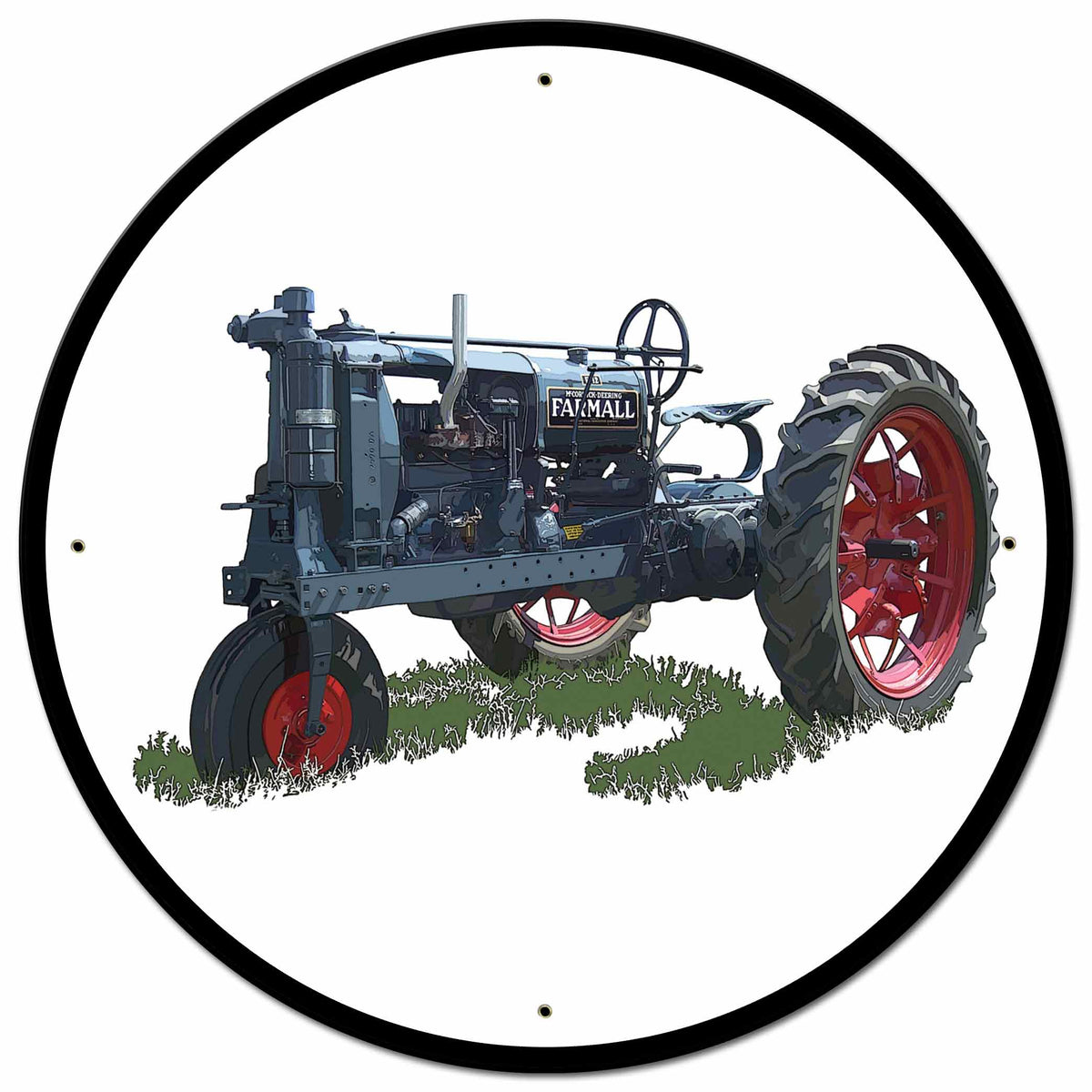 IH Farmall F-12 Metal Sign 28in X 28in 