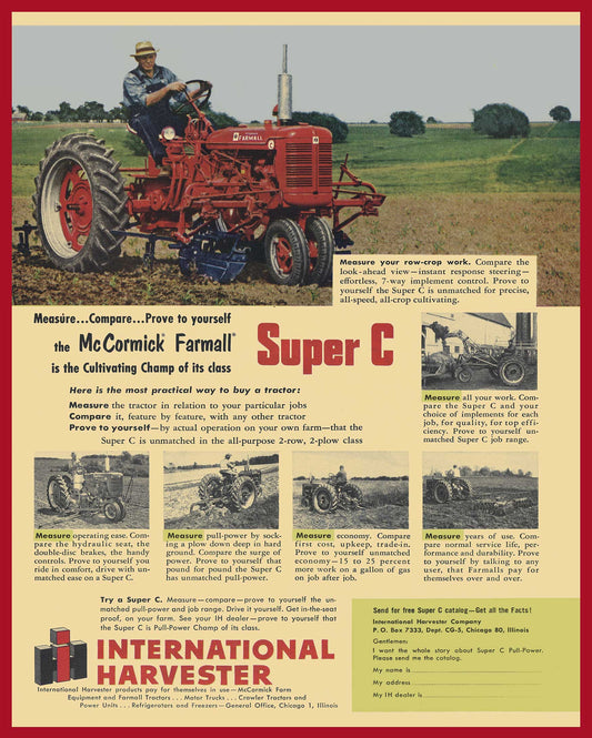 AMI978 - SIERRA 1953 IH SUPER C RED - PLASMA