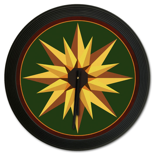 Sunflower Green 18 X 18 Clock