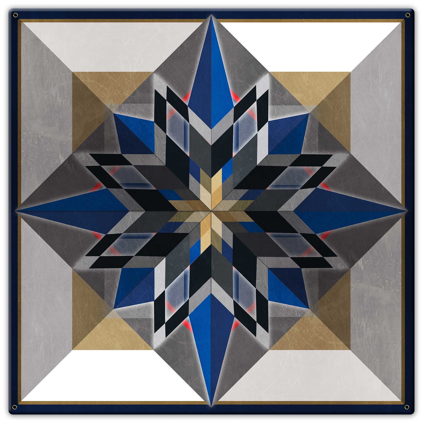 16 POINT STAR BLUE GRAY 24 x 24 Custom Shape - PLASMA