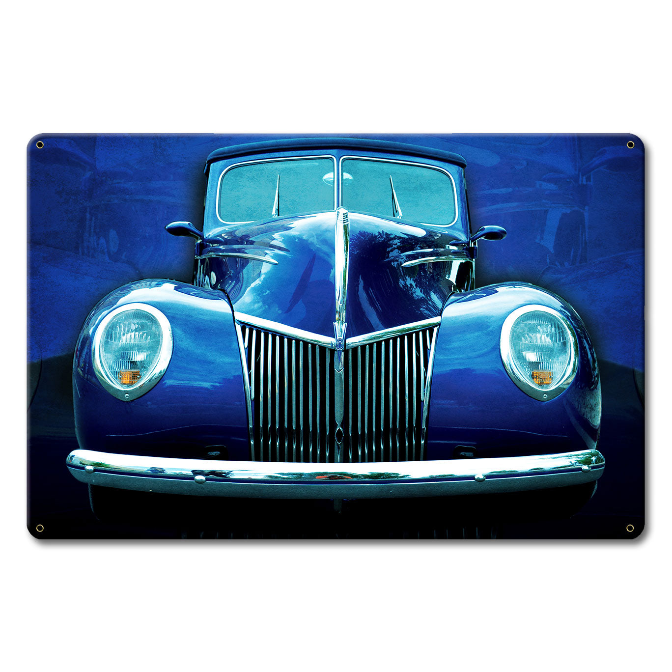Blue Ford Metal Sign 18in X 12in 