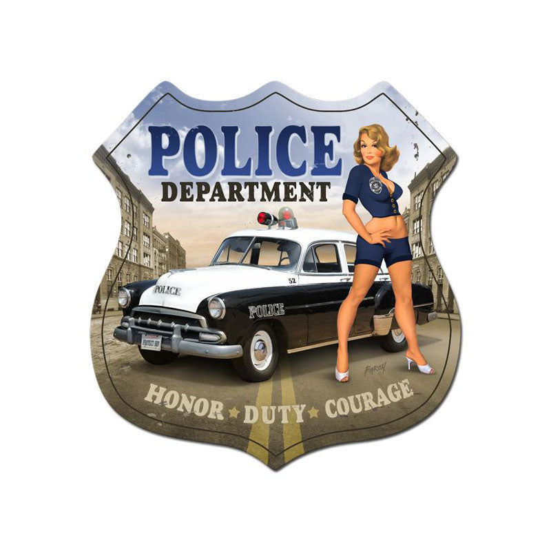 Police Department Vintage Sign - PLASMA