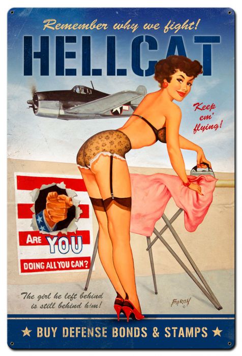 Hellcat F4F Vintage Sign