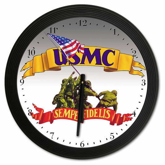 USMC Iwo Jima 18 x 18 Clock