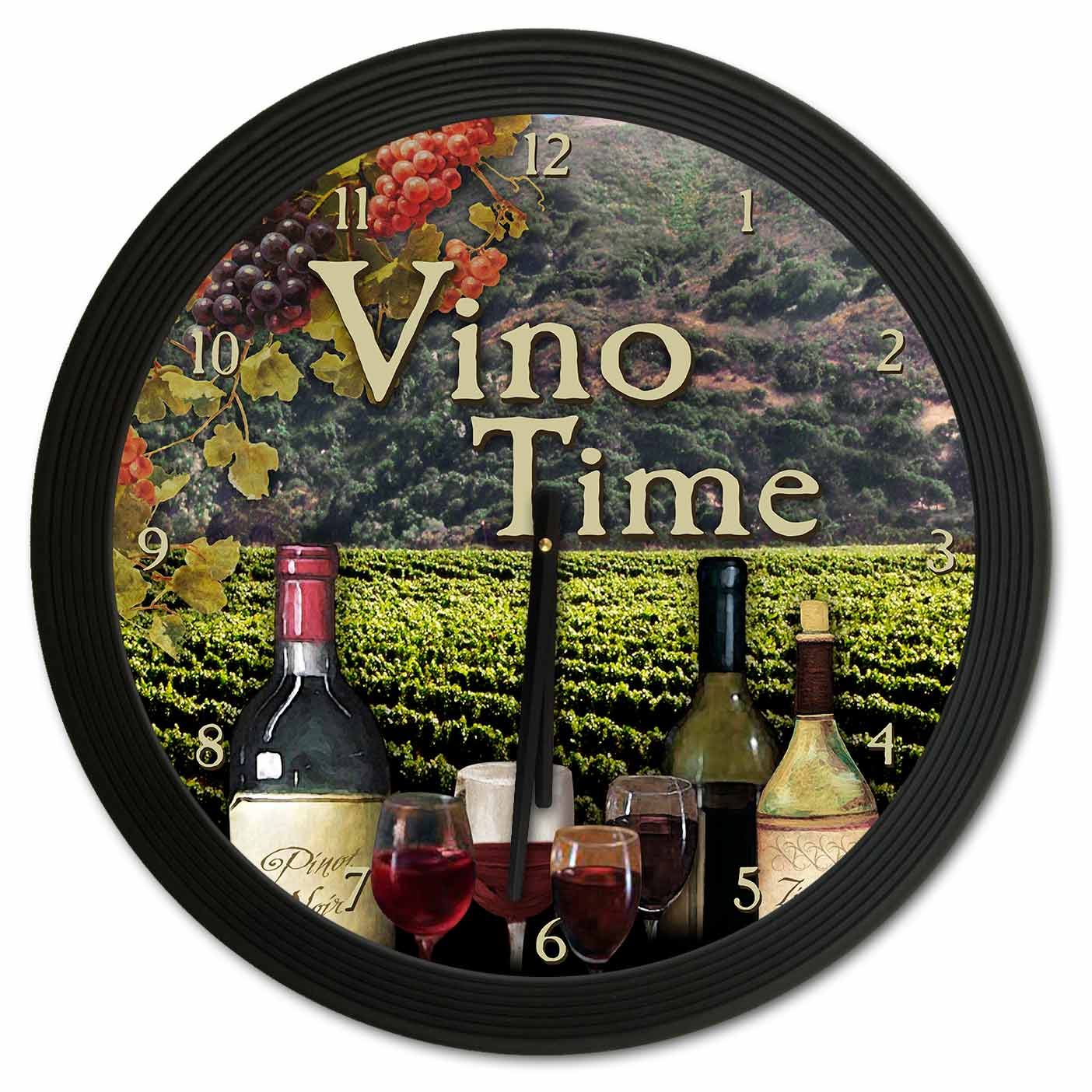 Vino Time 18 X 18 Clock