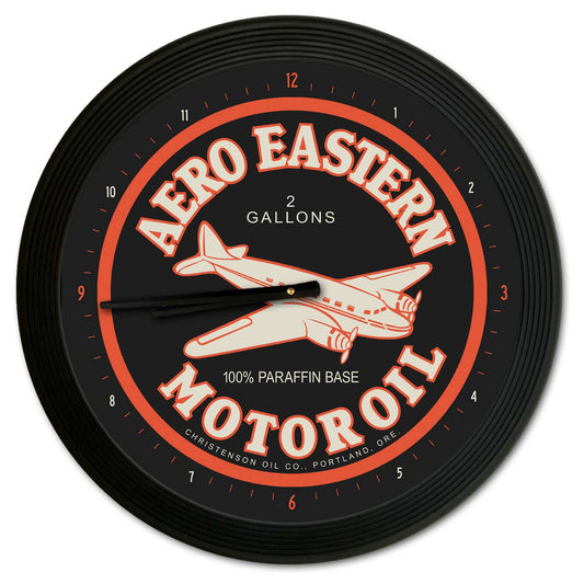 Aero Eastern Motor Oil Clock