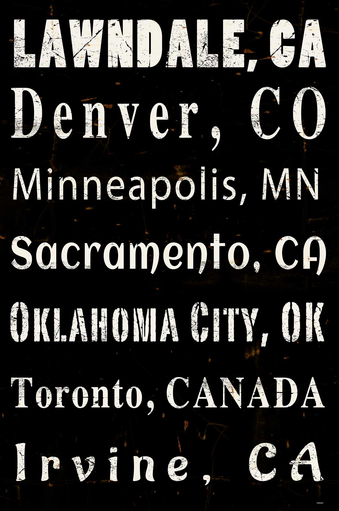 CMD093 - LAWNDALE BLACK WHITE