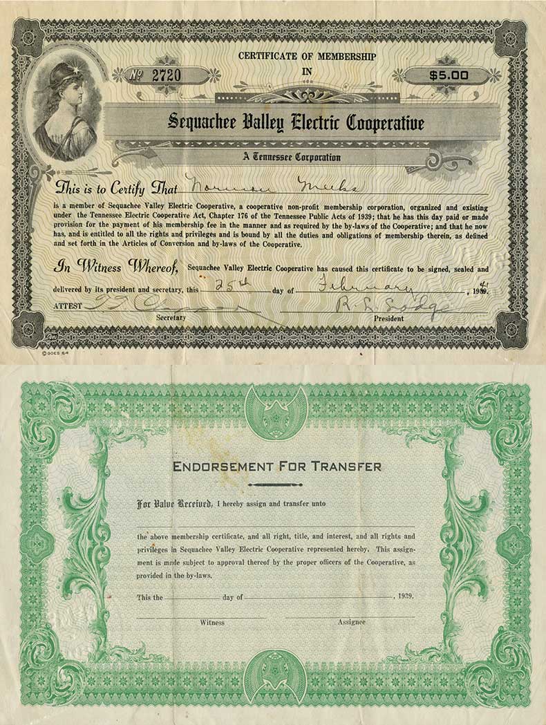 GCL003 - 1941 SVEC CERTIFICATE