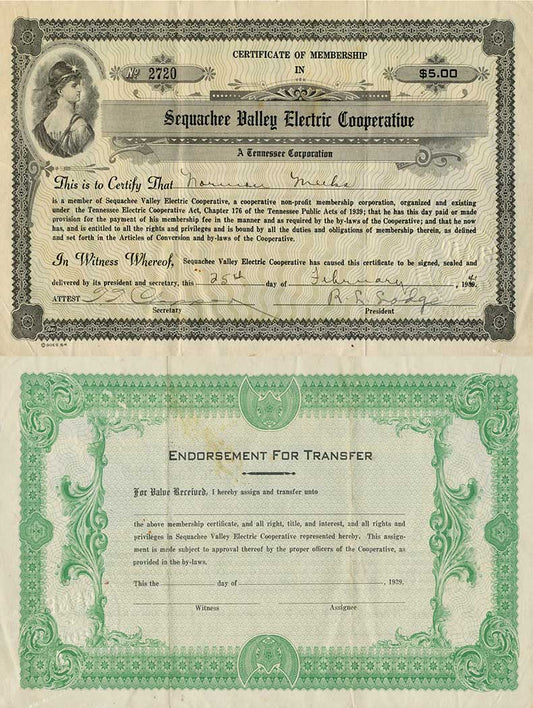 GCL003 - 1941 SVEC CERTIFICATE