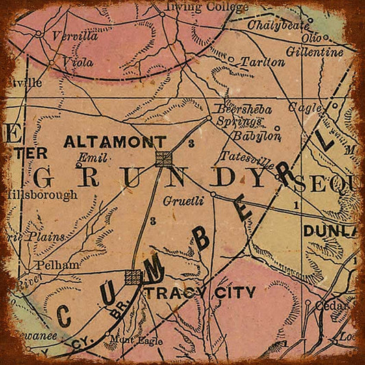GCL009 - GRUNDY MAP VINTAGE