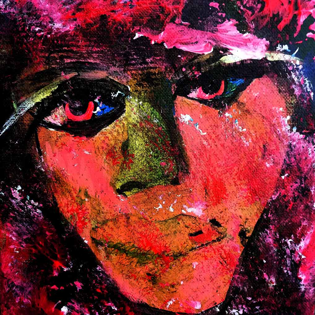 JAC096 - ABSTRACT FACE ART PAINTING - PLASMA