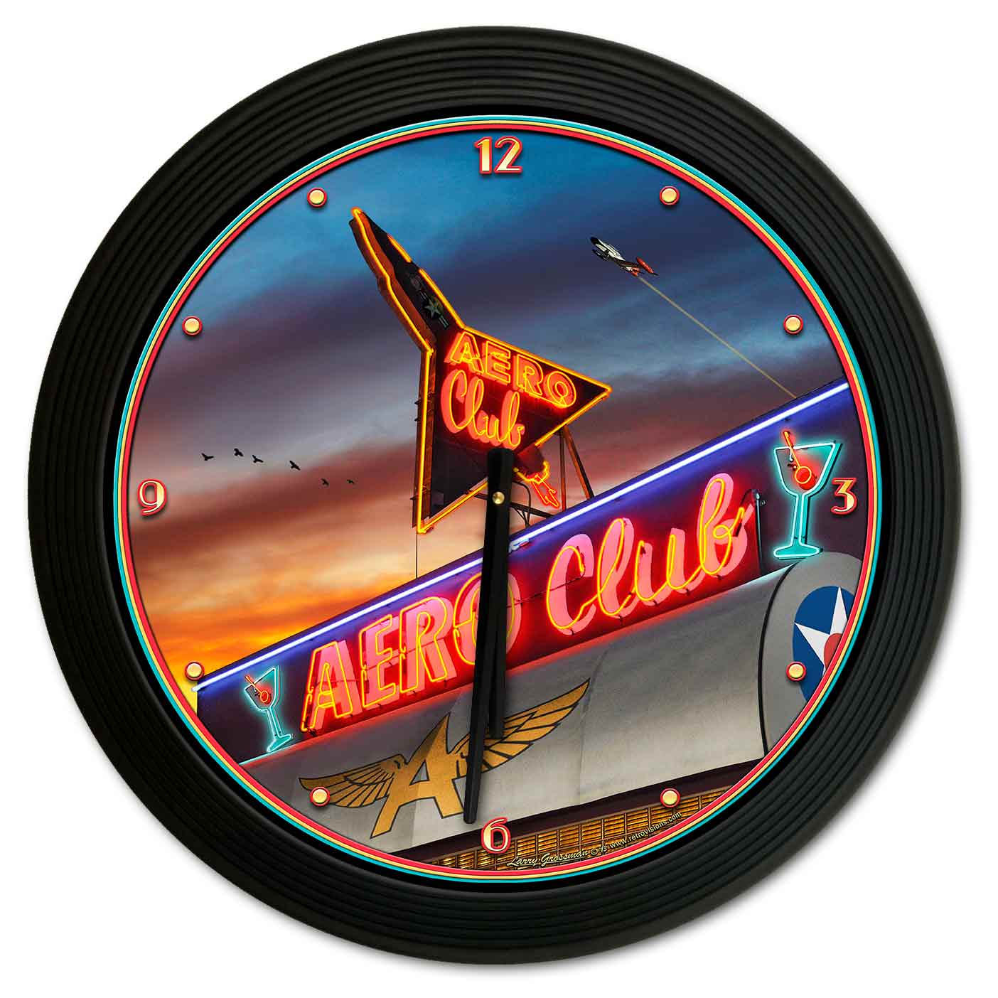 Aero Club 18 X 18 Clock