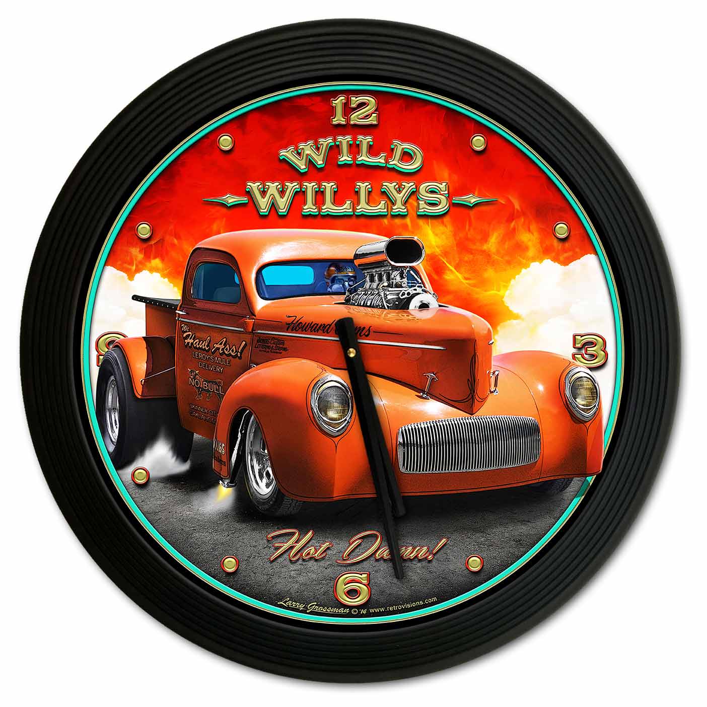 Wild Willy'S 18 X 18 Clock