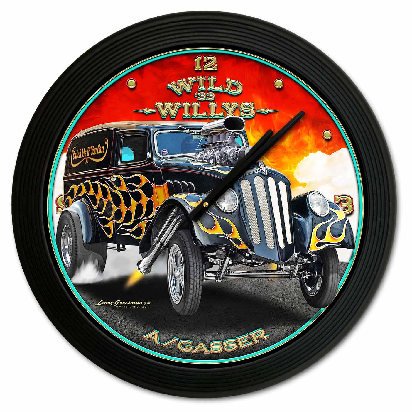 Wild 33 Willy'S 18 X 18 Clock