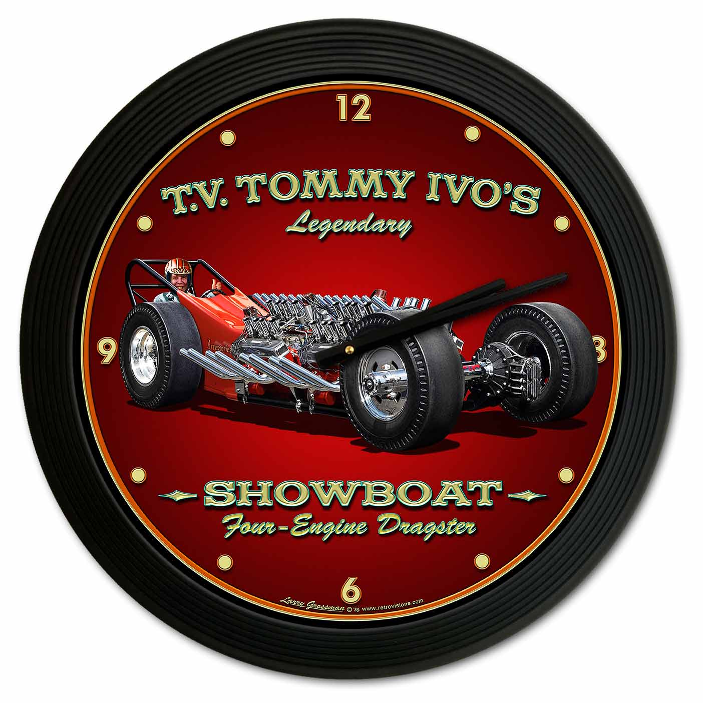 Tommy Ivo Dragster 18 X 18 Clock