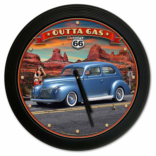 1939 Rod Sedan Rt 66 18 X 18 Clock