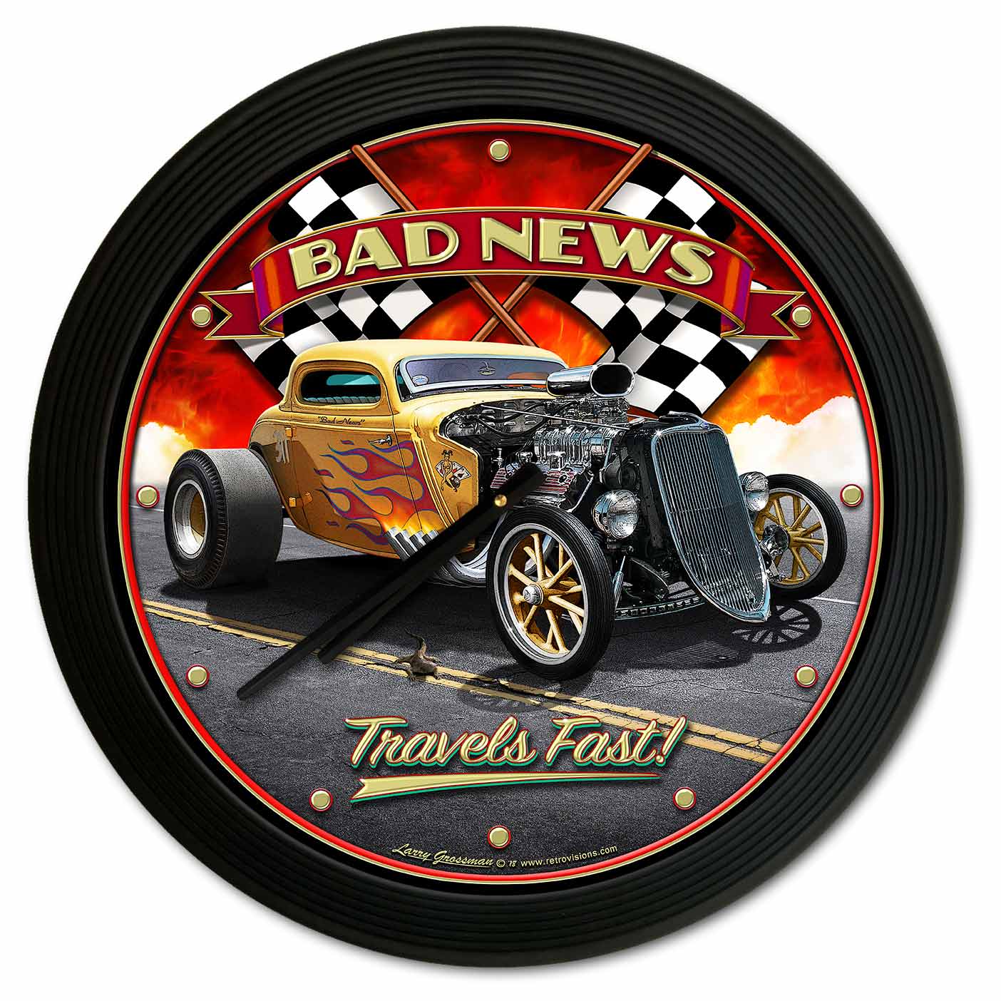 1933 Bad News 18 X 18 Clock