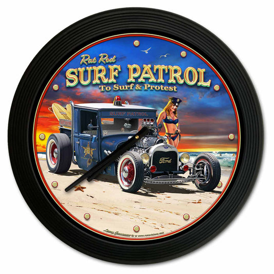 1929 Rat Rod Surf Patrol 18 X 18 Clock