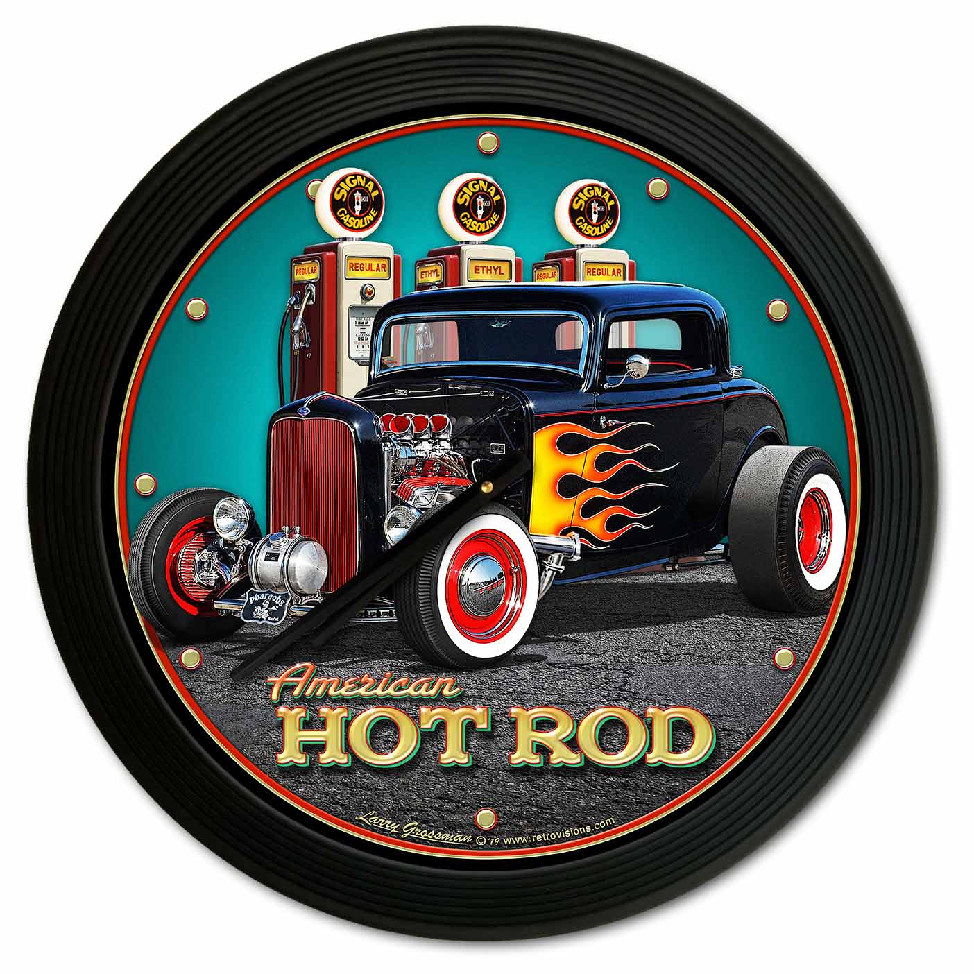 1932 Deuce Coupe Fillup 18 X 18 Clock