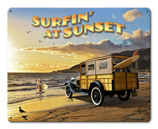 1929 Woody at Sunset Cut-out