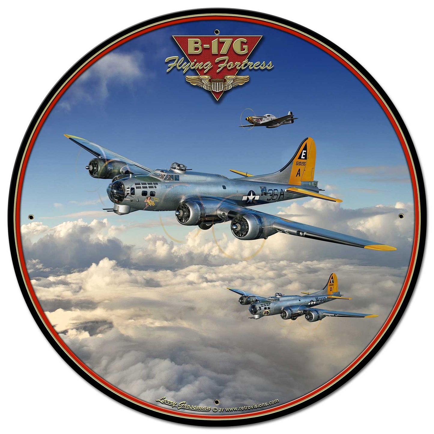 B-17 Flying Fortress 18 x 13 Custom Shape