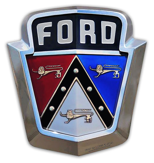 1950's Ford Emblem 17 x 18 Custom Shape