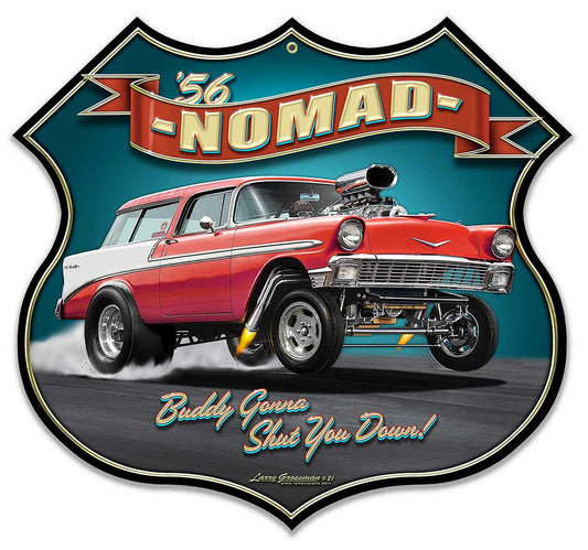 1956 Nomad Gasser Shield 18 x 17 Custom Shape