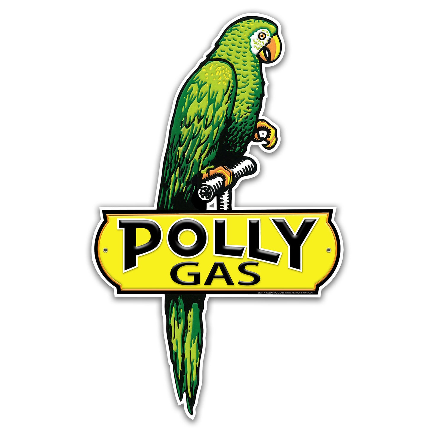 Polly Gas Bird 17 x 28 Custom Shape