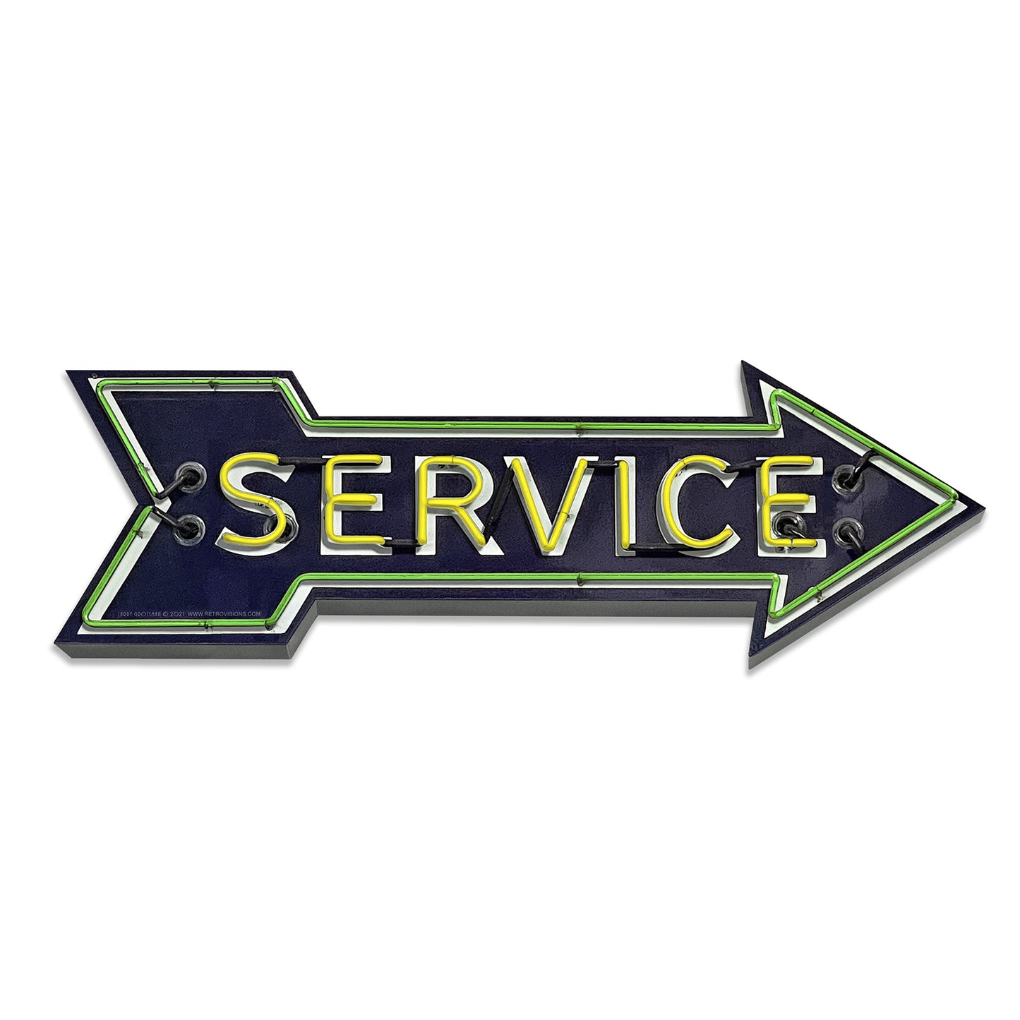 Arrow Service 18 X 6 vintage metal sign