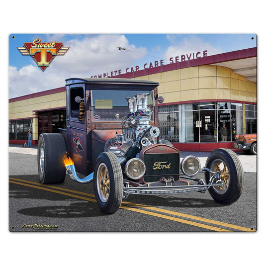 1926 T-Truck Cut out 16 X 10 vintage metal sign