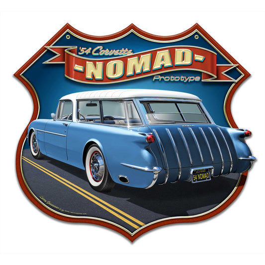 Nomad 16 X 8 vintage metal sign
