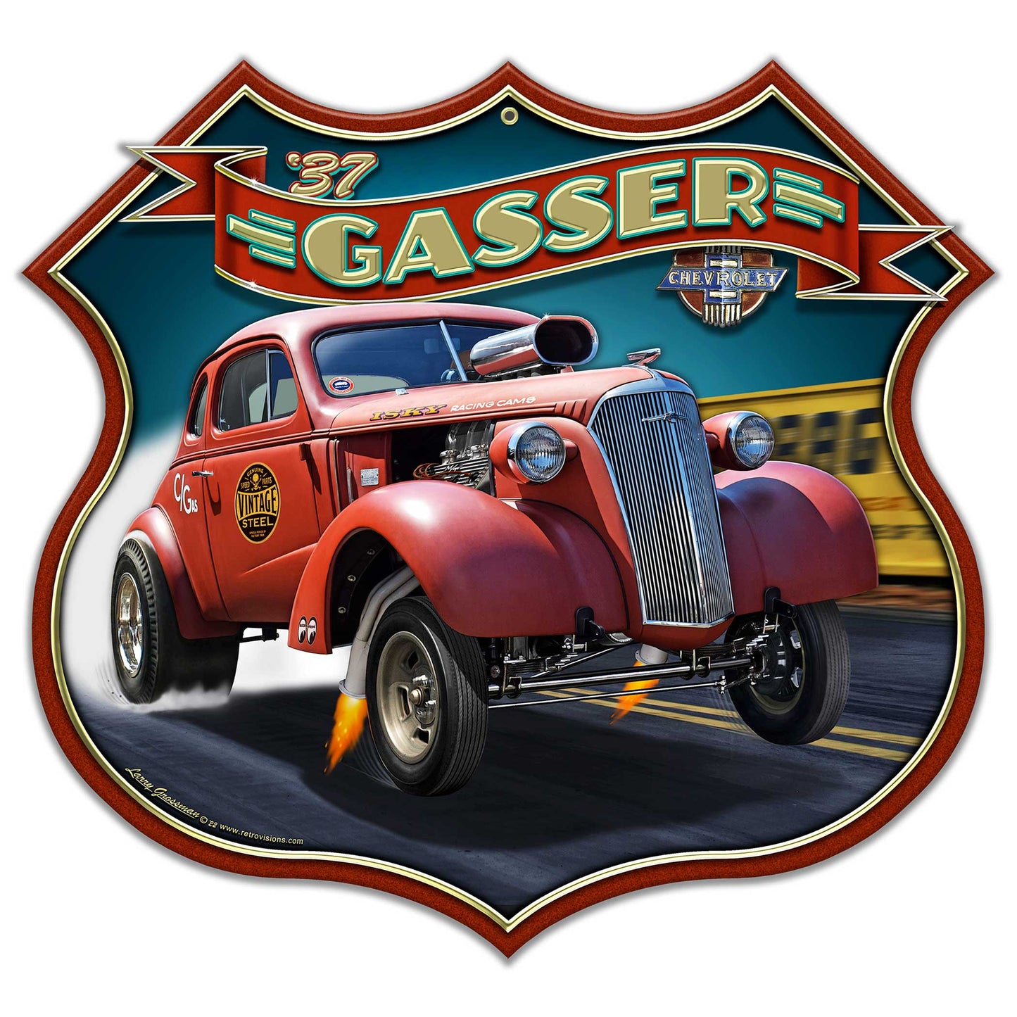 LGC321 - 1937 CHEVY GASSER SHIELD