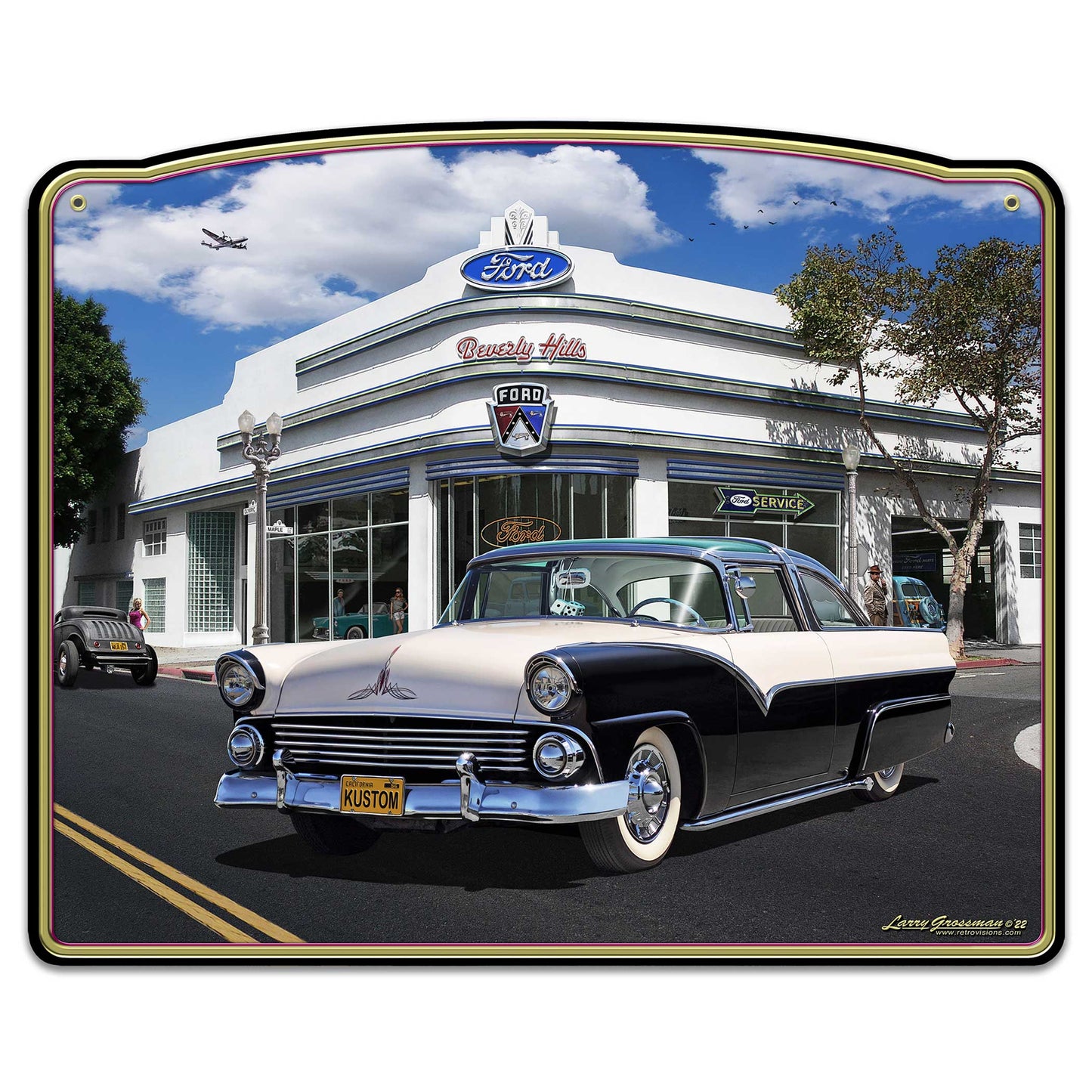 1955 Ford Dealership Metal Sign 18in X 15in 