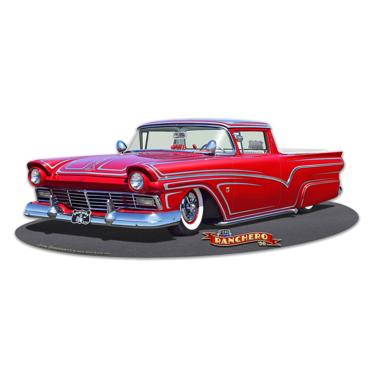 1956 FORD RANCHERO KUSTOM Metal Sign 22in X 9in 