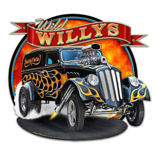 1933 WILD WILLYS Metal Sign 22in X 20in 