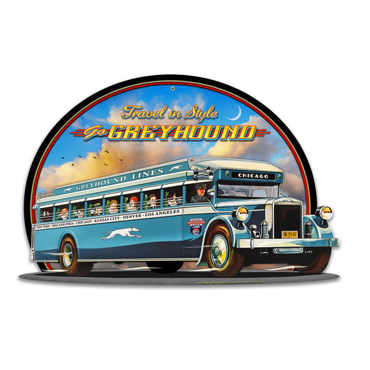 LGC452 - 1930's Greyhound bus with Sky