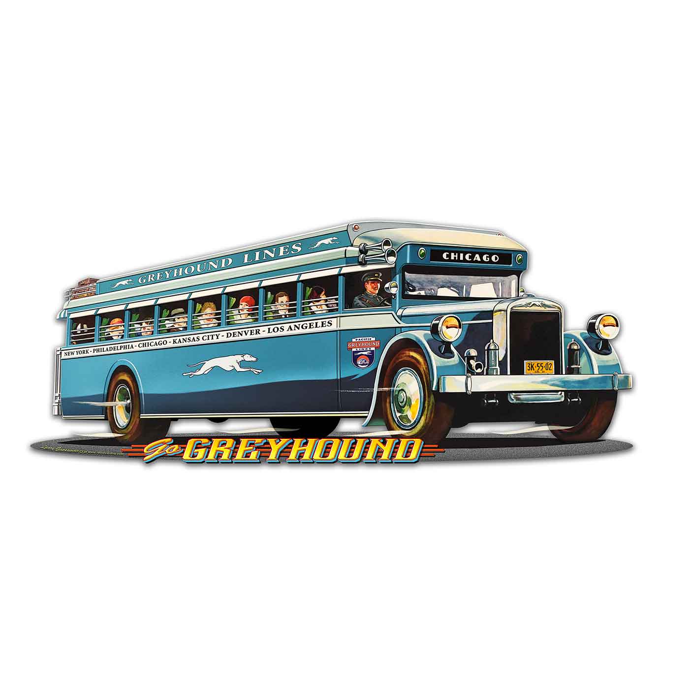 LGC453 - 1930's Greyhound Bus Cut out